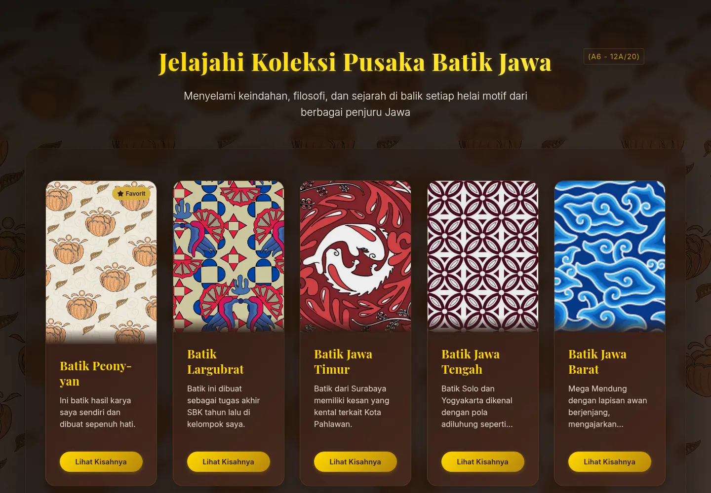 Peonyyan Batik project screenshot